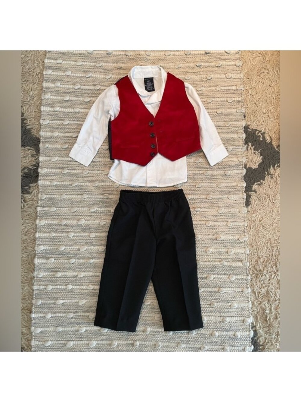 Nautica size 18 month red dress pants and vest set